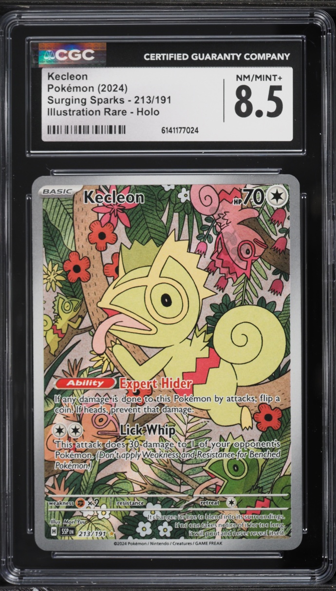 2024 Pokemon Scarlet & Violet Surging Sparks IR Kecleon #213 CGC 8.5 NM-MT+
