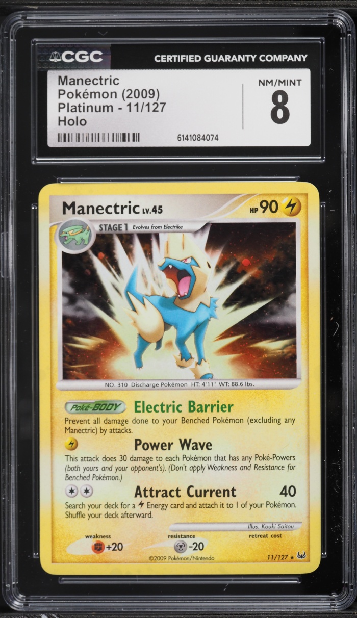 2009 Pokemon Platinum Holo Manectric #11 CGC 8 NM-MT