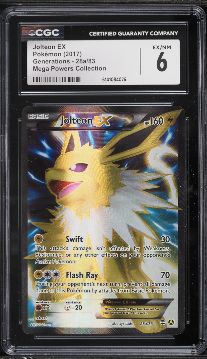 2017 Pokemon XY Generations Mega Powers Collection Full Art Jolteon EX #28a CGC 6 EXMT