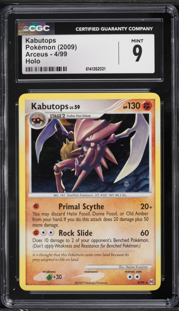 2009 Pokemon Arceus Holo Kabutops #4 CGC 9 MINT