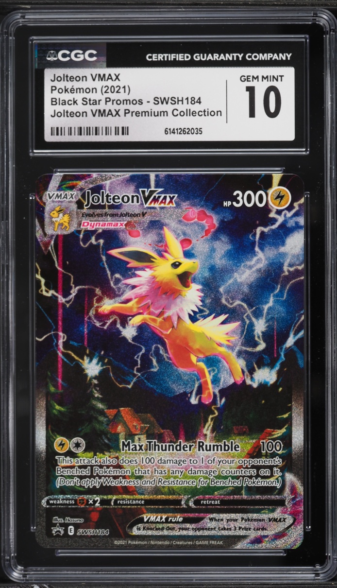 2021 Pokemon SWSH Black Star Promo Premium Jolteon VMAX #SWSH184 CGC 10 GEM MINT