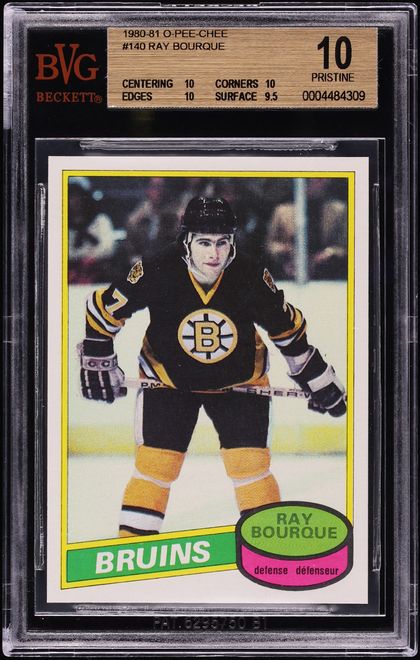 1980 O-Pee-Chee Hockey Ray Bourque ROOKIE #140 BVG 10 PRISTINE