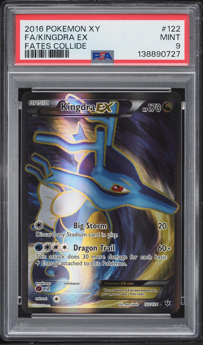 2016 Pokemon XY Fates Collide Full Art Kingdra EX #122 PSA 9 MINT