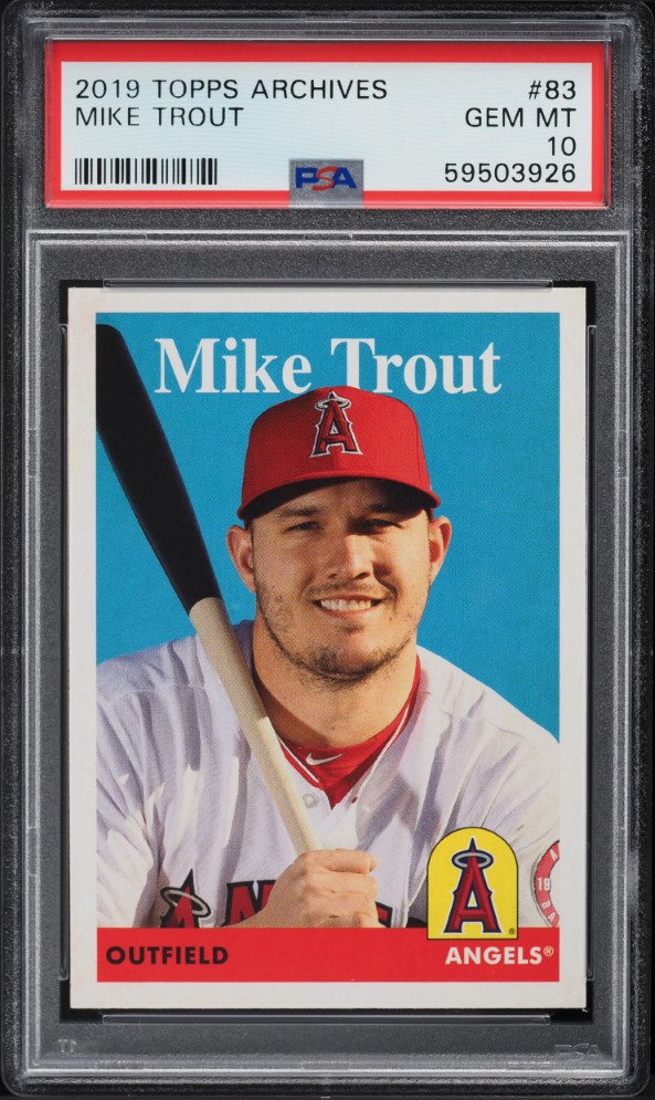 2019 Topps Archives Mike Trout #83 PSA 10 GEM MINT
