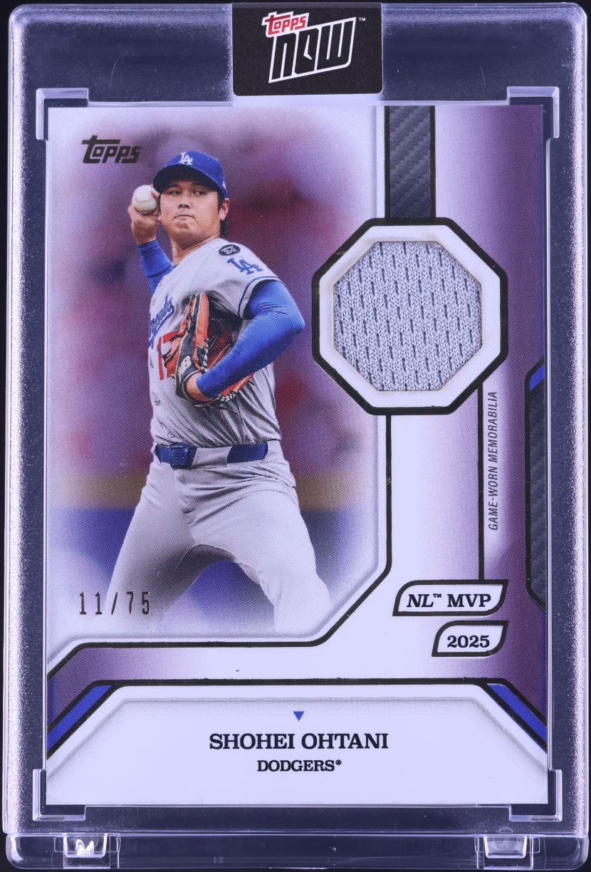 2025 Topps MLB MVP Collection Purple Foil Shohei Ohtani PATCH /75 #22-R