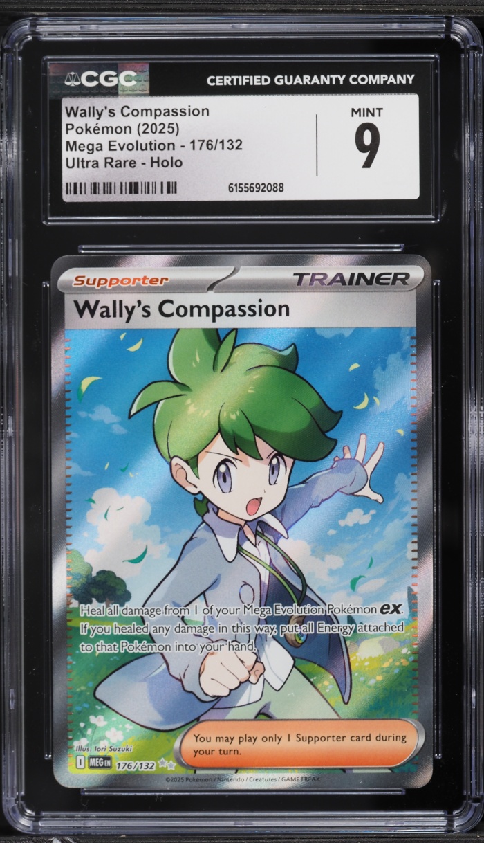 2025 Pokemon Mega Evolution Full Art Wally's Compassion #176 CGC 9 MINT