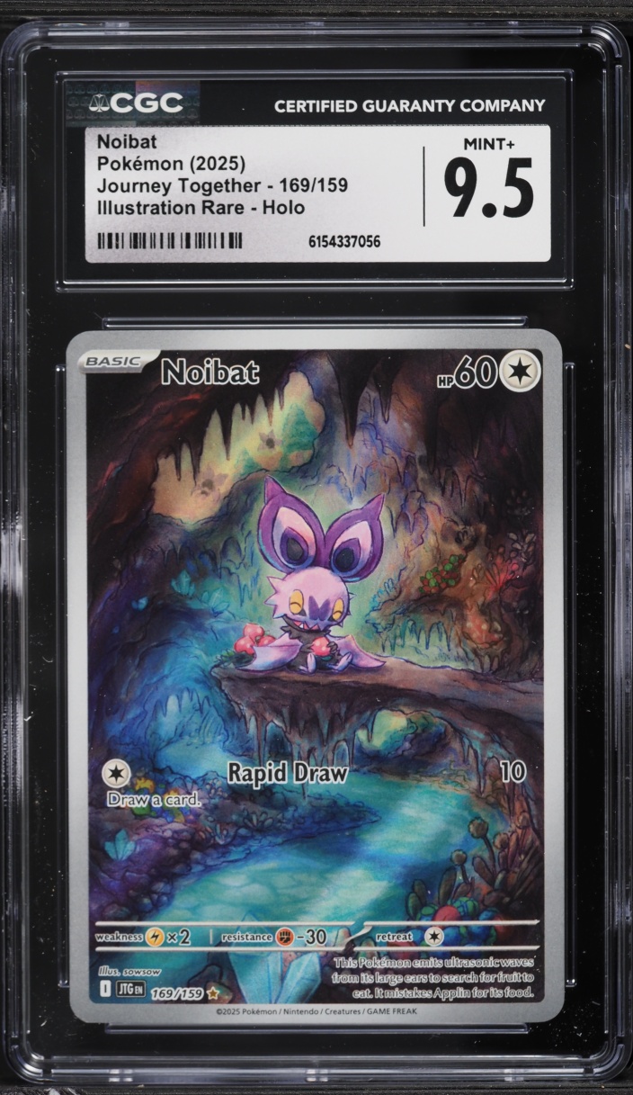 2025 Pokemon Scarlet & Violet Journey Together IR Noibat #169 CGC 9.5 MINT+