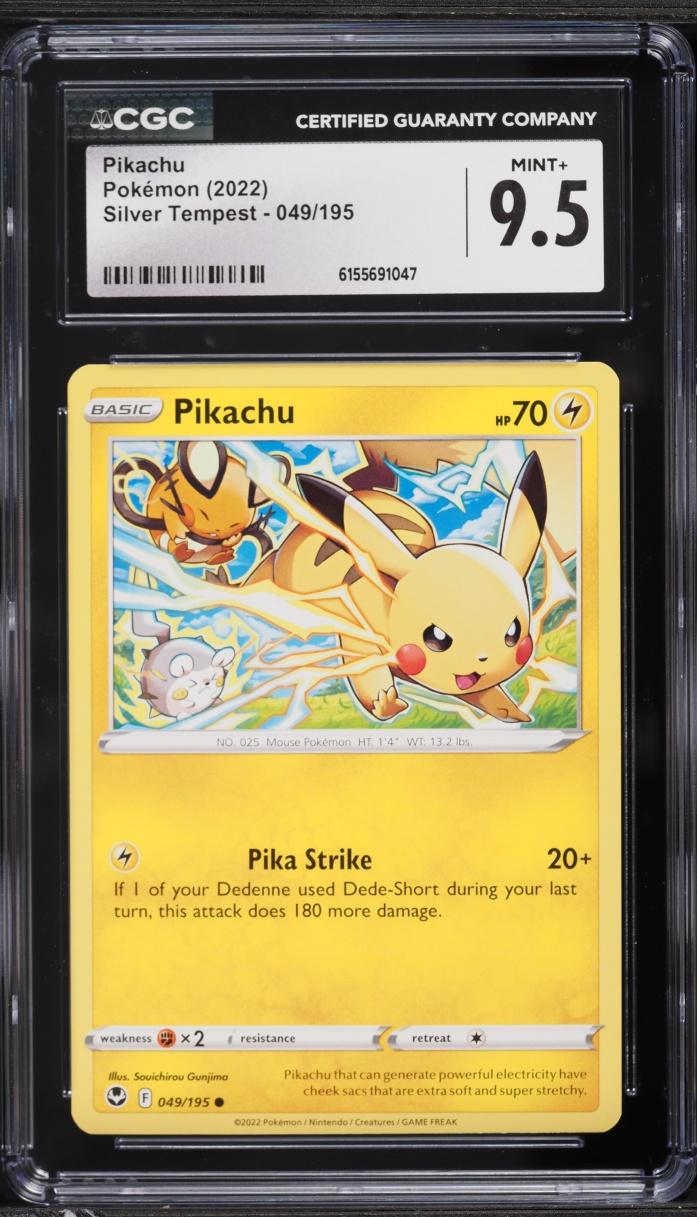 2022 Pokemon Sword & Shield Silver Tempest Holiday Calendar Pikachu #49 CGC 9.5 MINT+