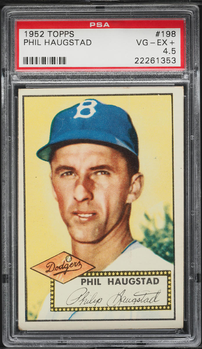 1952 Topps Phil Haugstad #198 PSA 4.5 VGEX+