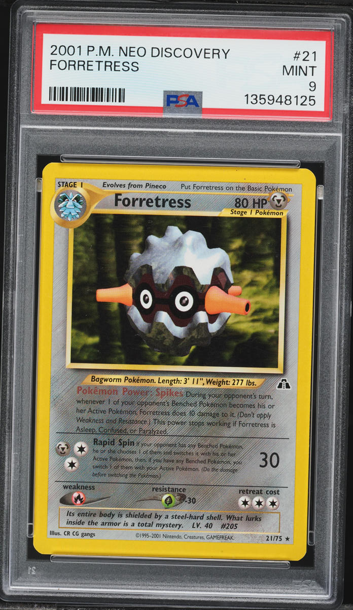 2001 Pokemon Neo Discovery Forretress #21 PSA 9 MINT