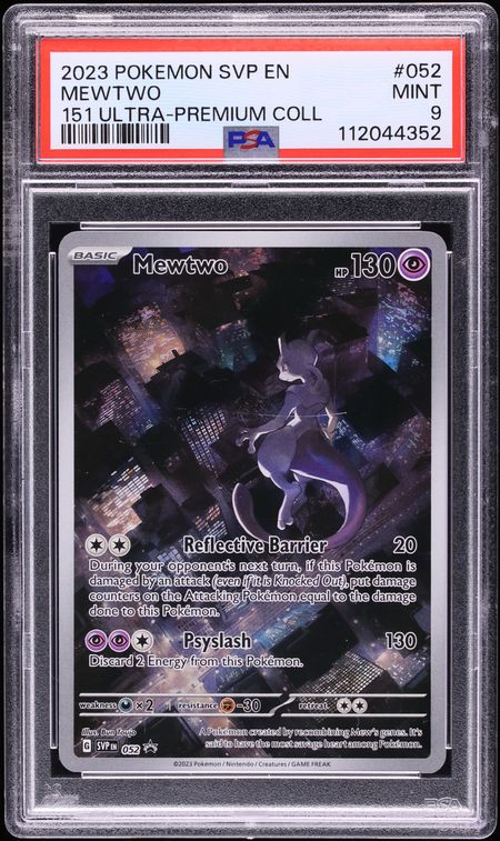 2023 Pokemon Scarlet & Violet 151 Promo Ultra Premium Full Art Mewtwo #52 PSA 9 MINT