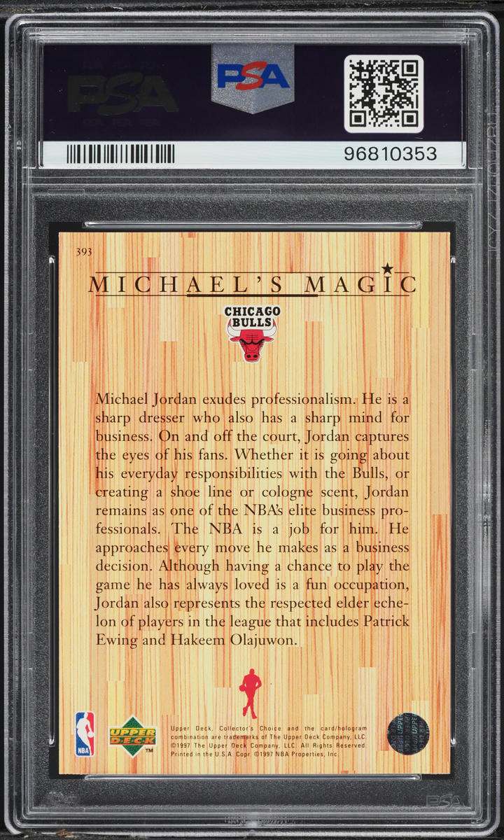 1997 Collector's Choice Michael Jordan #393 PSA 8 NM-MT