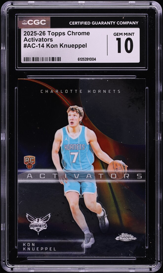 2025 Topps Chrome Activators Kon Knueppel ROOKIE #AC-14 CGC 10 GEM MINT