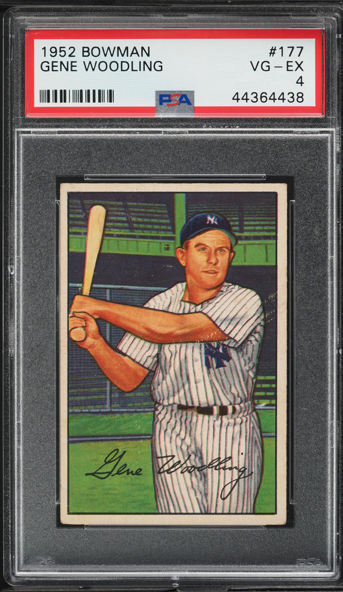 1952 Bowman Gene Woodling #177 PSA 4 VGEX