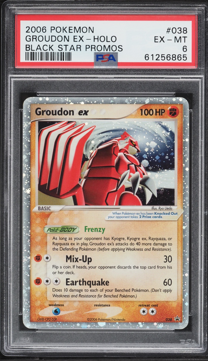 2006 Pokemon Black Star Promo Holo Groudon ex #38 PSA 6 EXMT