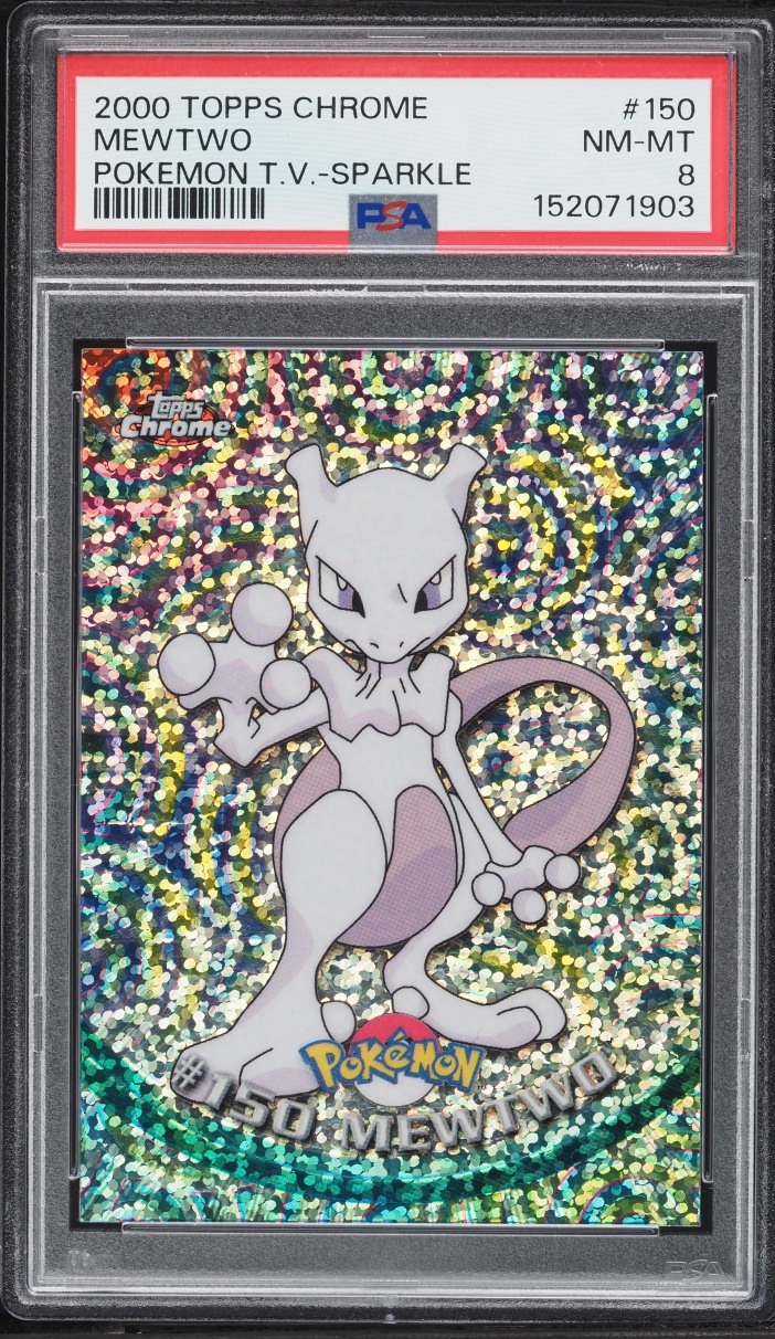 2000 Topps Chrome Pokemon Series 2 Sparkle Mewtwo #150 PSA 8 NM-MT