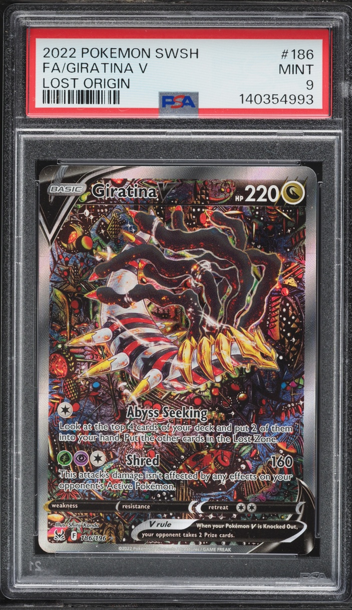 2022 Pokemon Sword & Shield Lost Origin Alt Art Giratina V #186 PSA 9 MINT