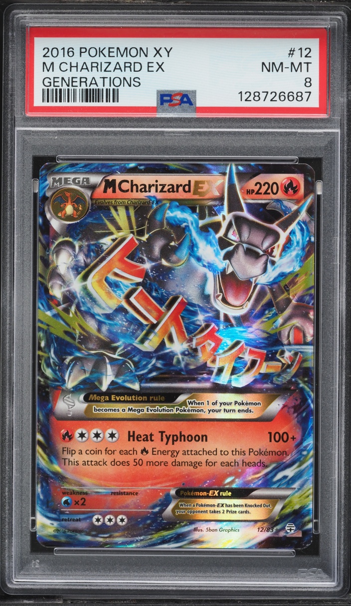 2016 Pokemon XY Generations Holo M Charizard EX #12 PSA 8 NM-MT
