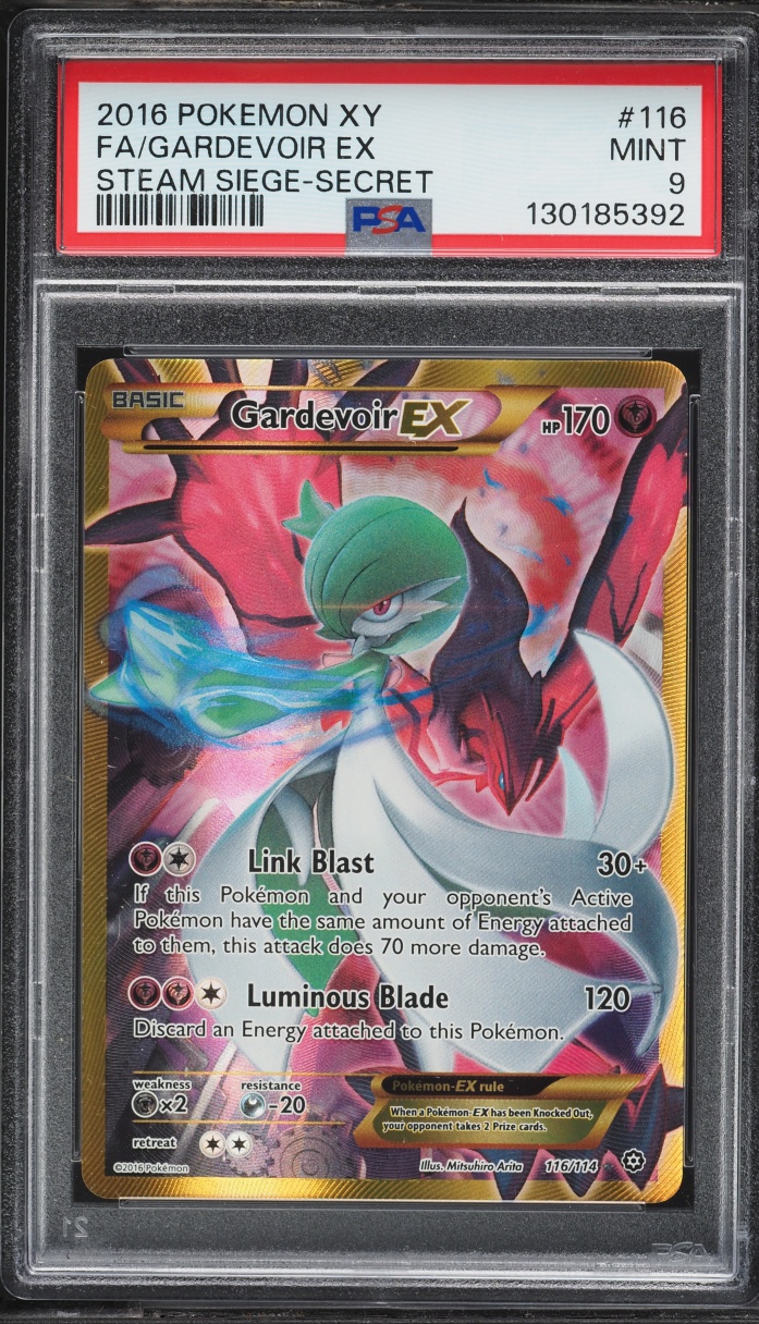 2016 Pokemon XY Steam Siege Full Art Gardevoir EX #116 PSA 9 MINT