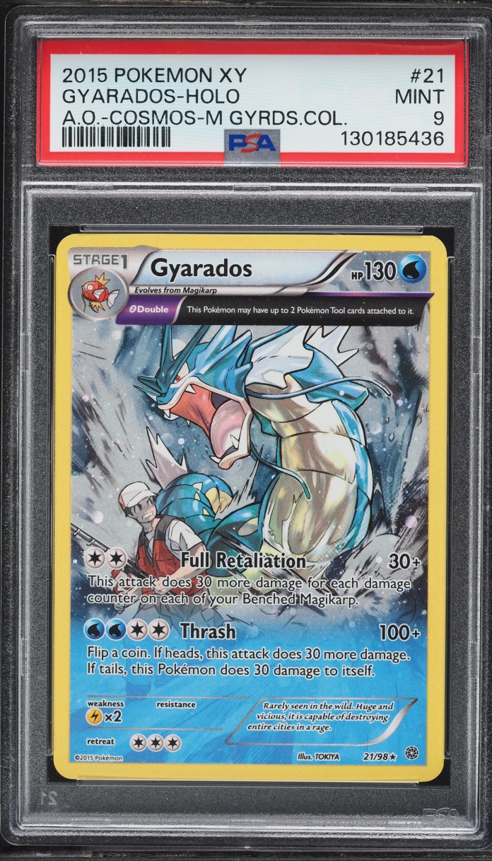 2015 Pokemon XY Ancient Origins Holo Gyarados #21 PSA 9 MINT
