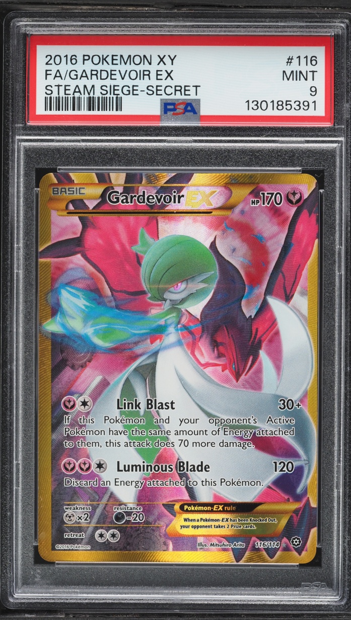 2016 Pokemon XY Steam Siege SEC Gardevoir EX #116 PSA 9 MINT