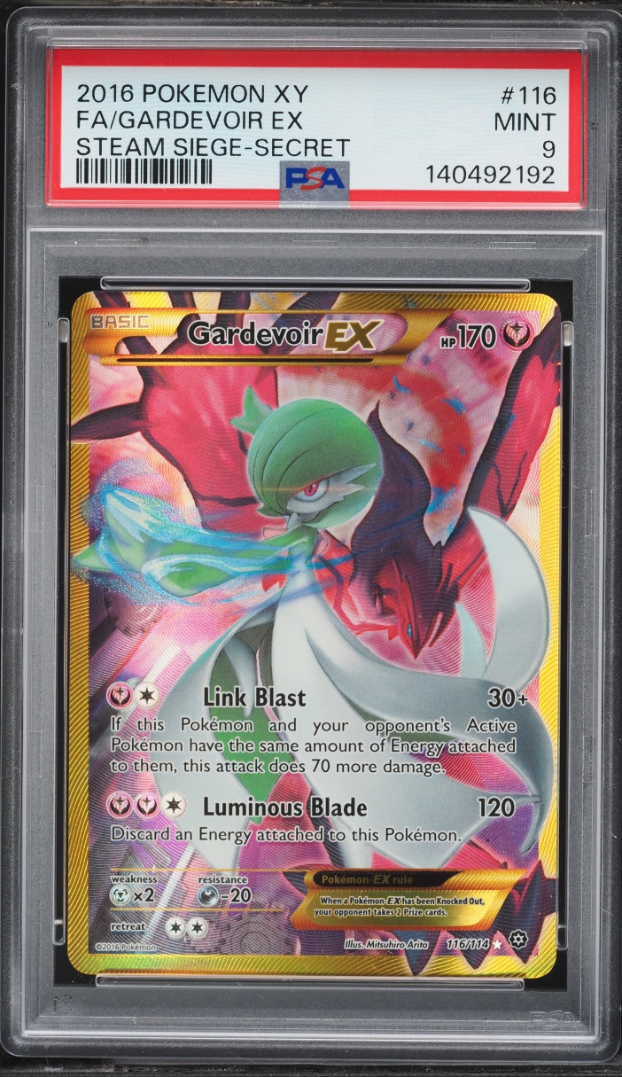 2016 Pokemon XY Steam Siege Full Art Gardevoir EX #116 PSA 9 MINT