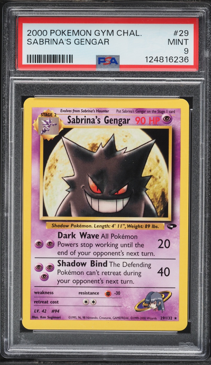 2000 Pokemon Gym Challenge Sabrina's Gengar #29 PSA 9 MINT