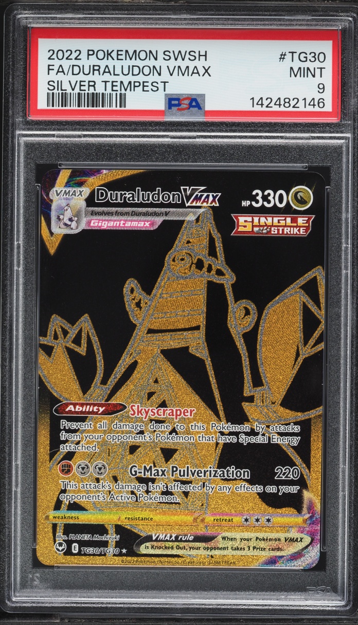 2022 Pokemon Sword & Shield Silver Tempest CHR Duraludon VMAX #TG30 PSA 9 MINT