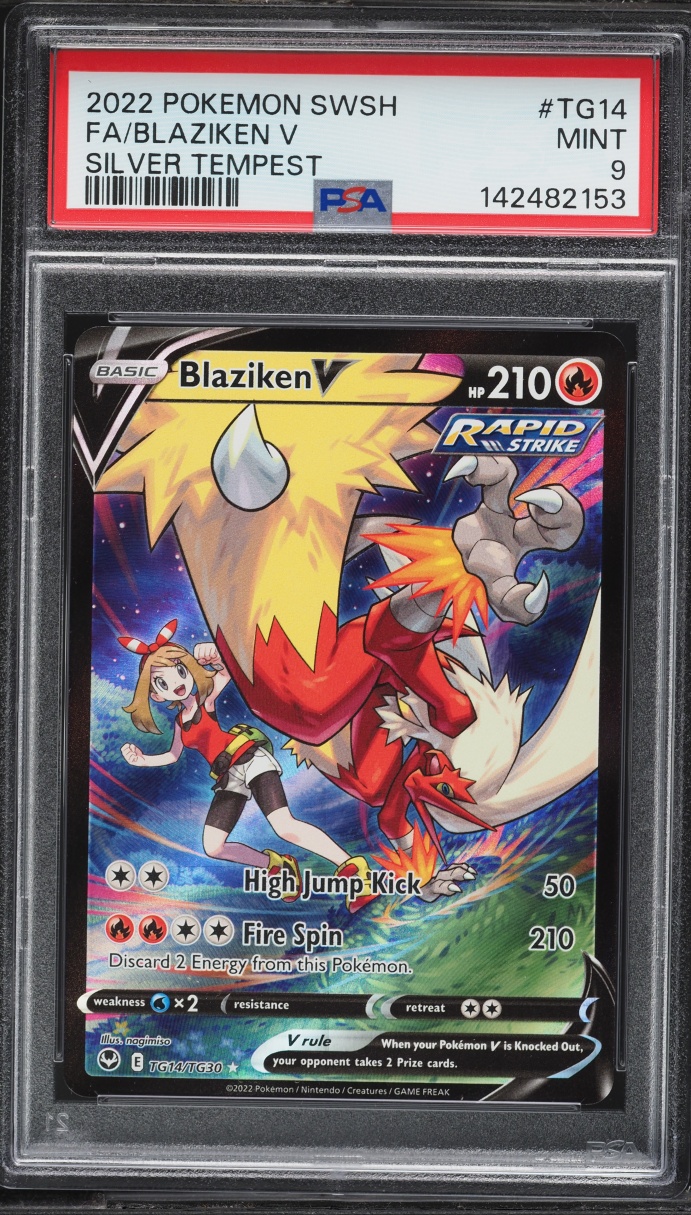 2022 Pokemon Sword & Shield Silver Tempest CHR Blaziken V #TG14 PSA 9 MINT