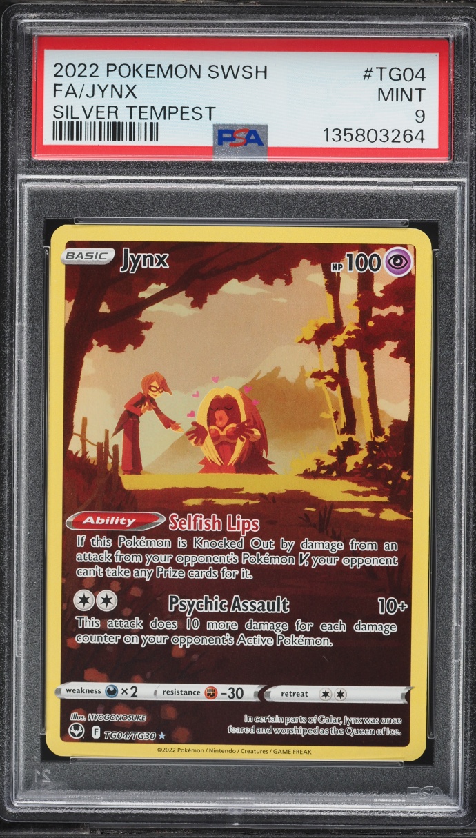 2022 Pokemon Sword & Shield Silver Tempest Full Art Jynx #TG04 PSA 9 MINT
