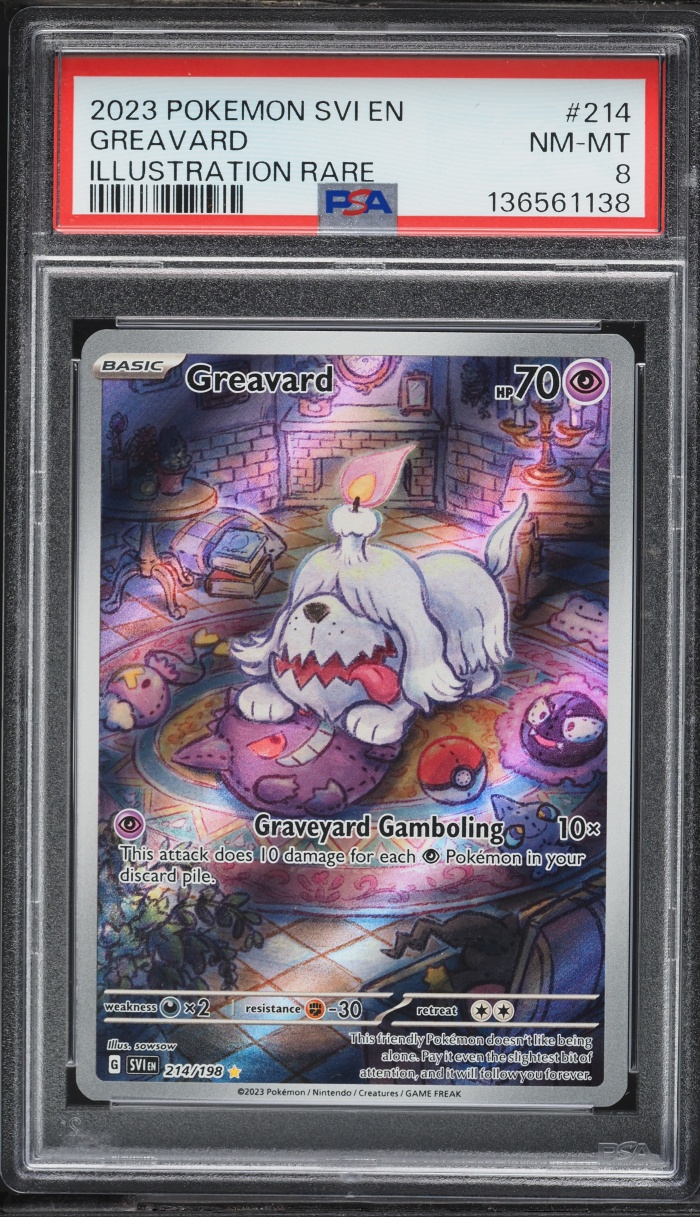 2023 Pokemon Scarlet & Violet IR Greavard #214 PSA 8 NM-MT