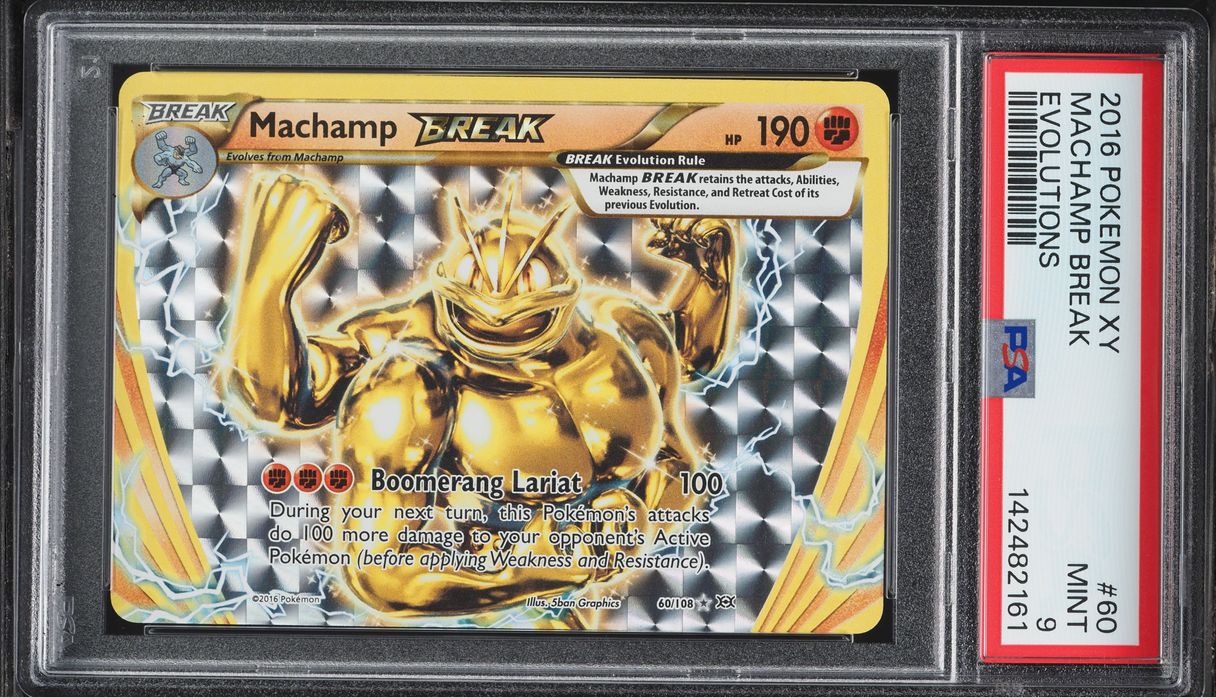 2016 Pokemon XY Evolutions Full Art Machamp BREAK #60 PSA 9 MINT