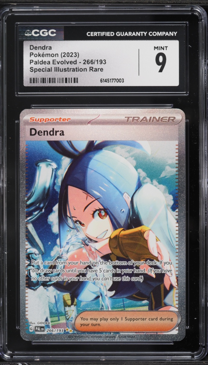 2023 Pokemon Scarlet & Violet Paldea Evolved SIR Dendra #266 CGC 9 MINT