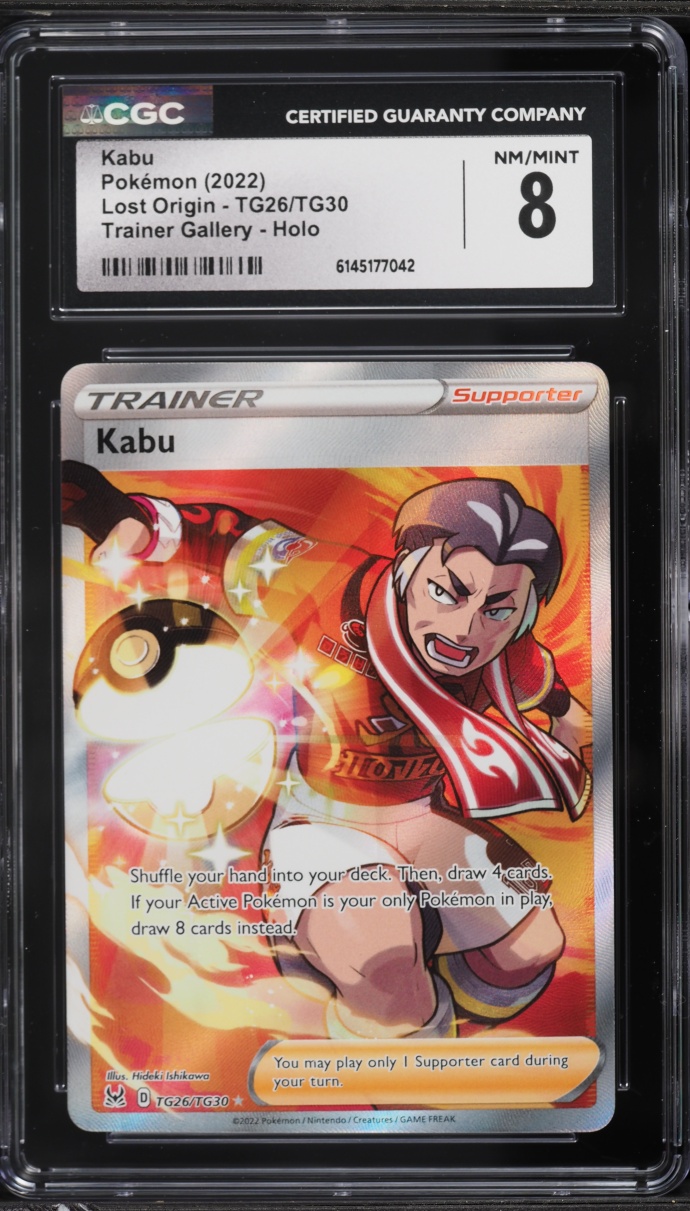 2022 Pokemon Sword & Shield Lost Origin Trainer Gallery Full Art Kabu #TG26 CGC 8 NM-MT