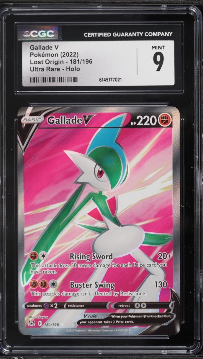2022 Pokemon Sword & Shield Lost Origin Full Art Gallade V #181 CGC 9 MINT