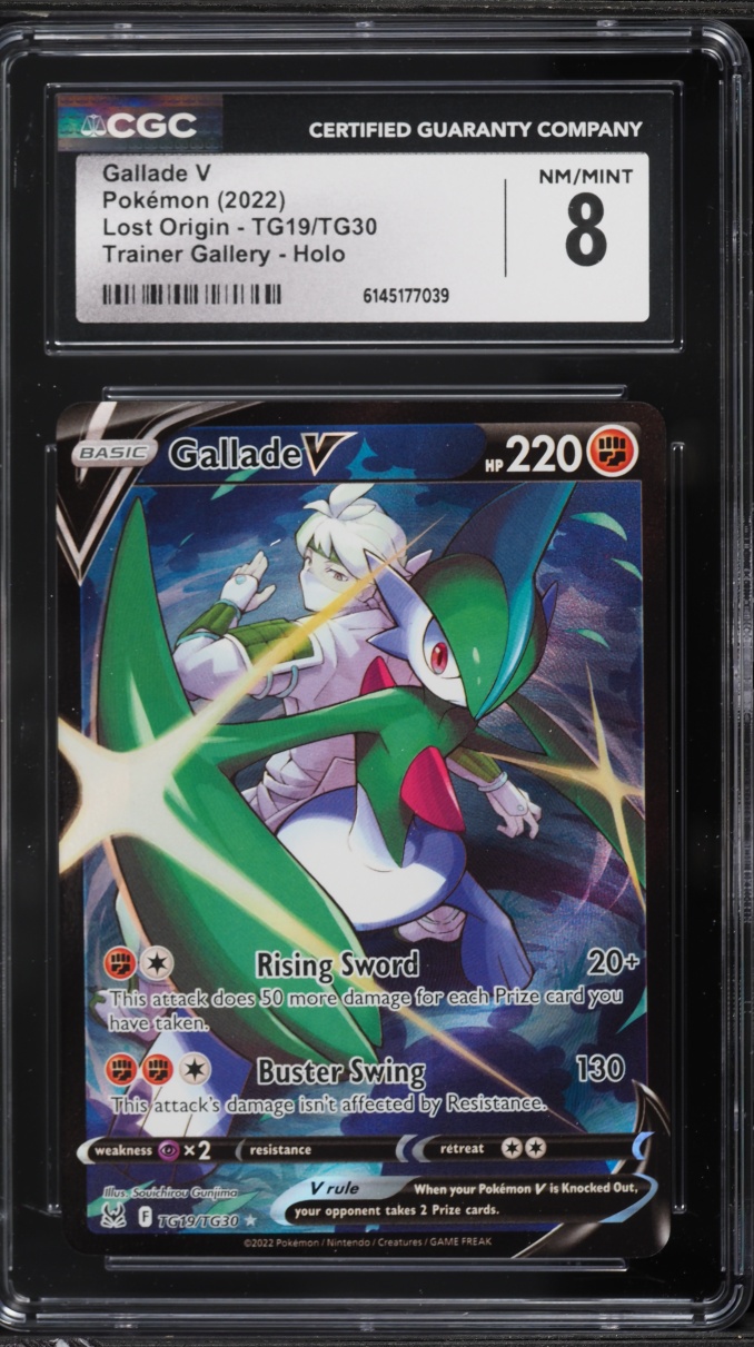 2022 Pokemon Sword & Shield Lost Origin CHR Gallade V #TG19 CGC 8 NM-MT
