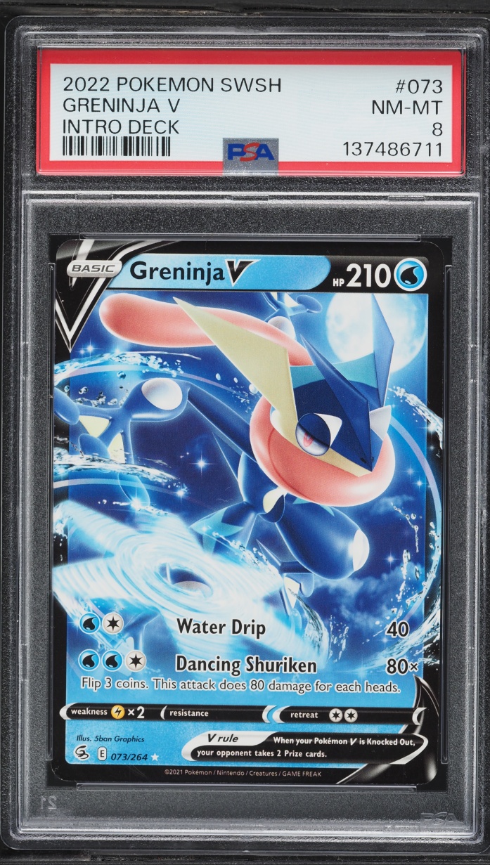 2022 Pokemon Sword & Shield Intro Deck Greninja V #073 PSA 8 NM-MT