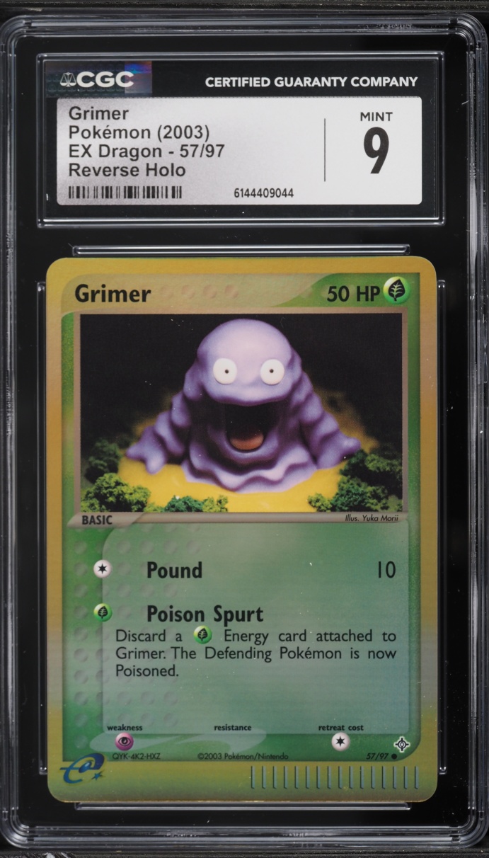 2003 Pokemon EX Dragon Reverse Holo Grimer #57 CGC 9 MINT