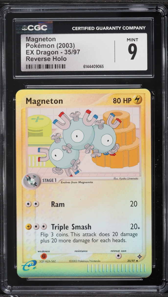 2003 Pokemon EX Dragon Reverse Holo Magneton #35 CGC 9 MINT