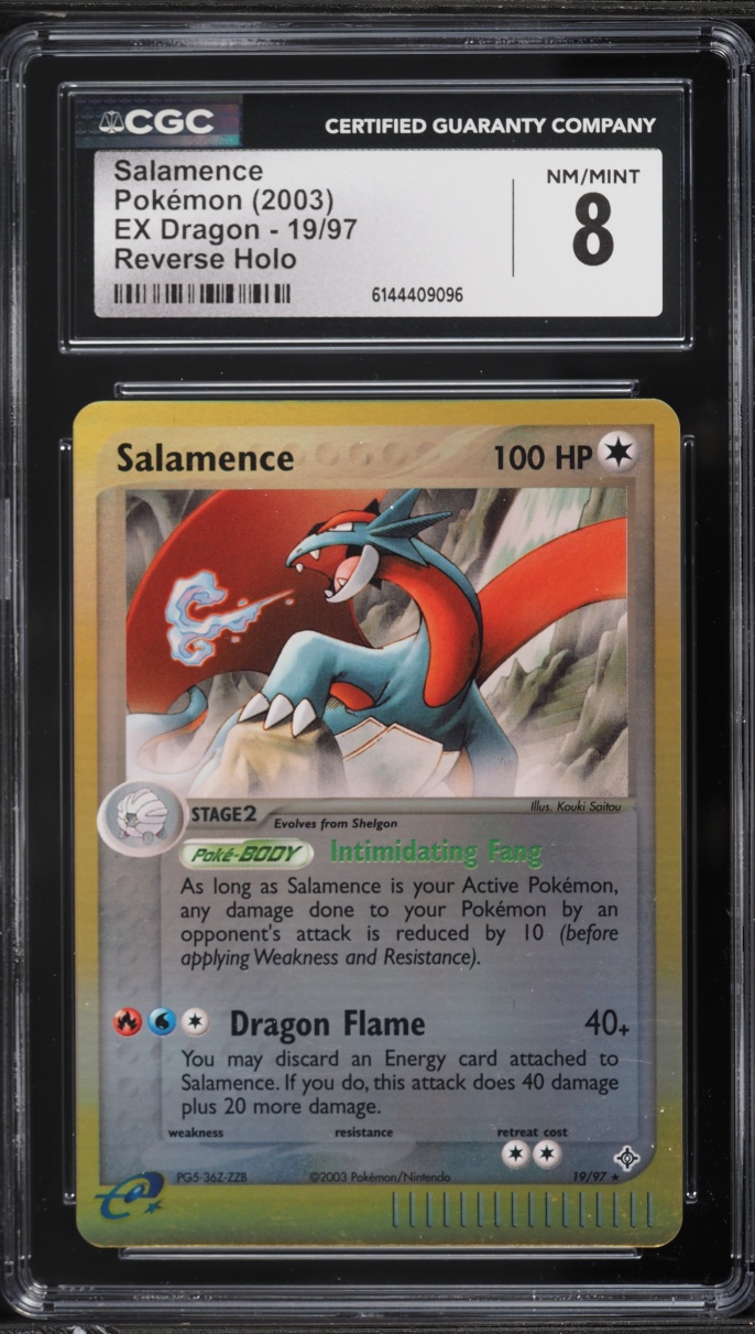 2003 Pokemon EX Dragon Reverse Holo Salamence #19 CGC 8 NM-MT