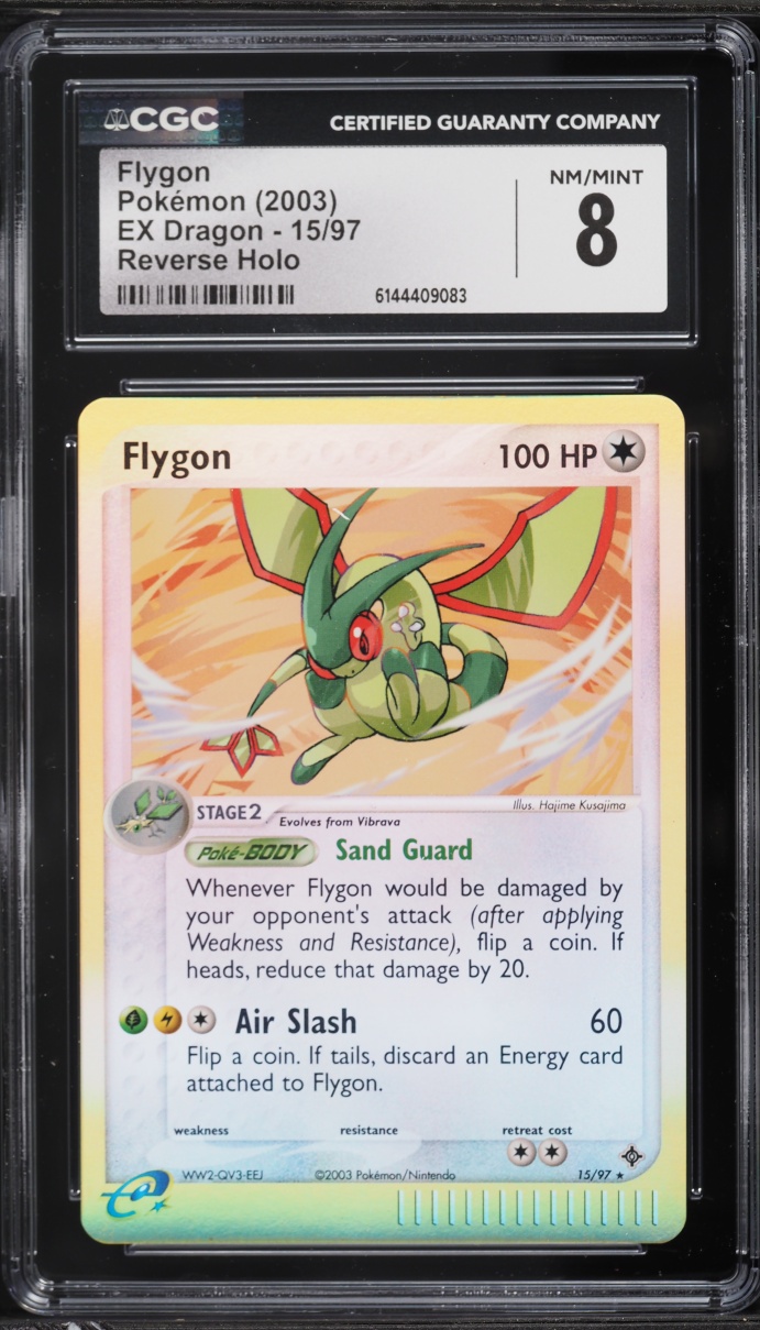 2003 Pokemon EX Dragon Reverse Holo Flygon #15 CGC 8 NM-MT