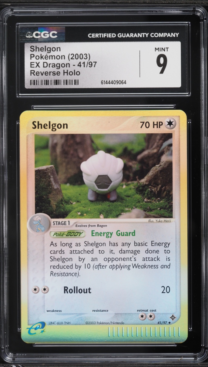 2003 Pokemon EX Dragon Reverse Holo Shelgon #41 CGC 9 MINT