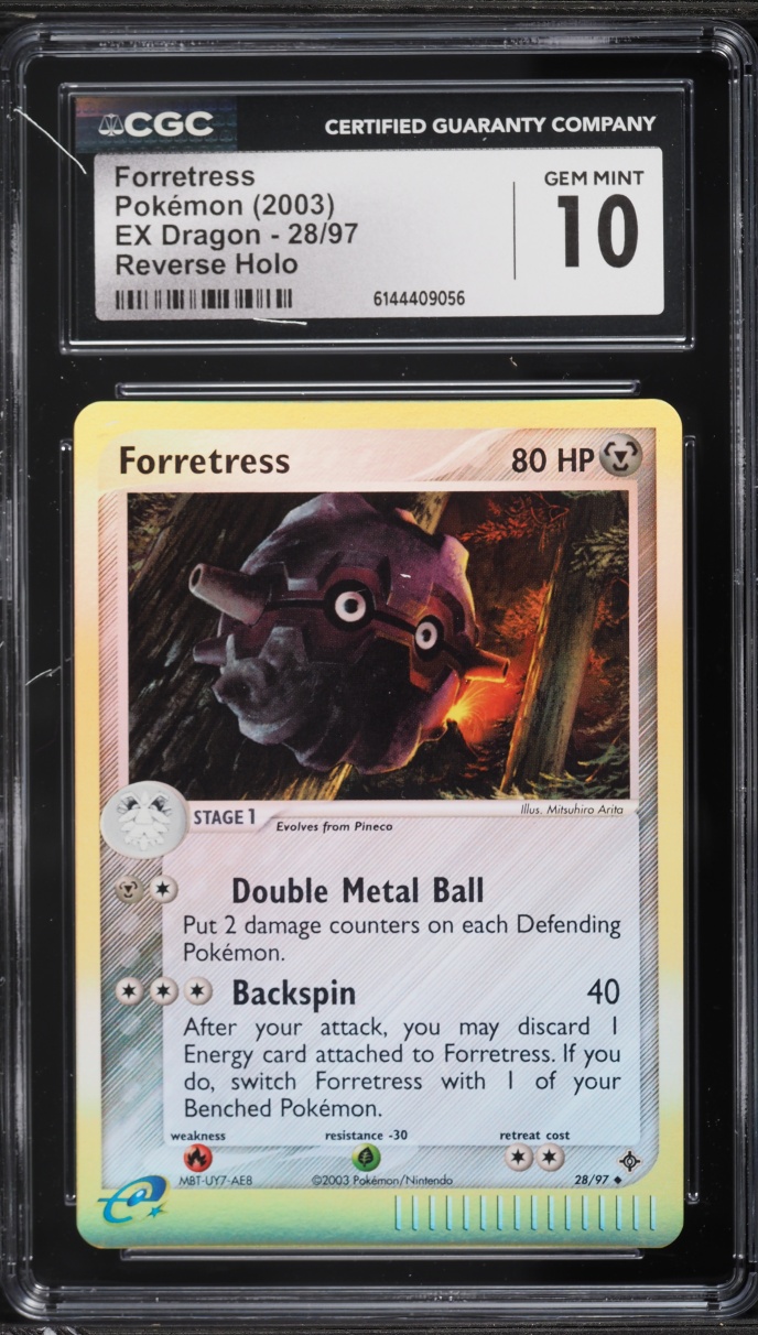 2003 Pokemon EX Dragon Reverse Holo Forretress #28 CGC 10 GEM MINT