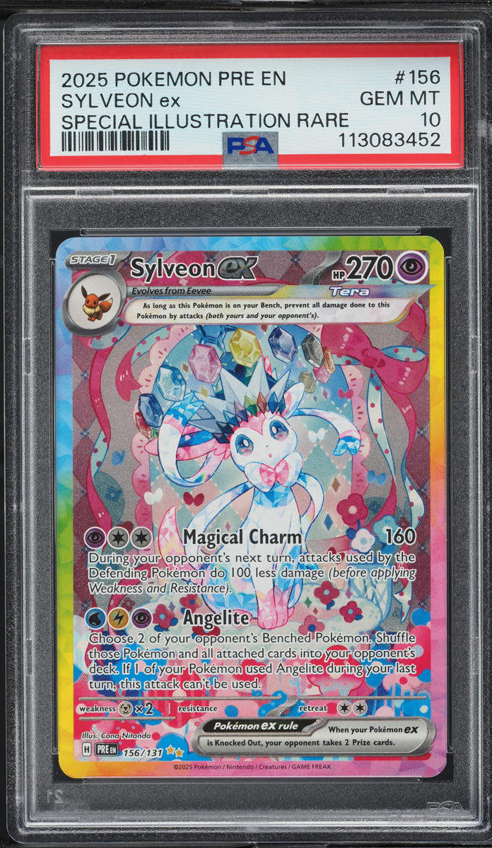 2025 Pokemon SV Prismatic Evolutions SIR Sylveon ex #156 PSA 10 GEM MINT