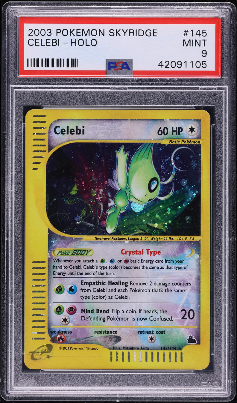 2003 Pokemon Skyridge Holo Celebi #145 PSA 9 MINT