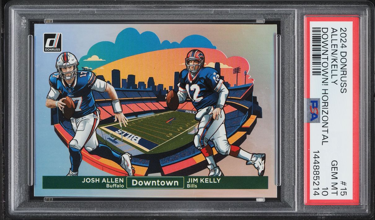 2024 Donruss Downtown! Horizontal Josh Allen Jim Kelly #15 PSA 10 GEM MINT