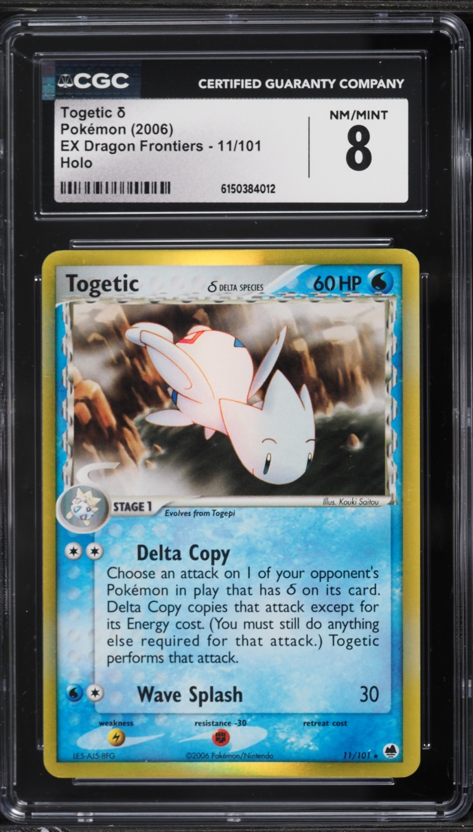 2006 Pokemon EX Dragon Frontiers Holo Togetic #11 CGC 8 NM-MT