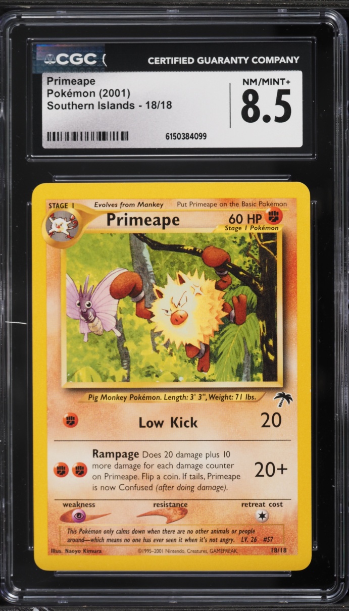 2001 Pokemon Southern Islands Primeape #18 CGC 8.5 NM-MT+