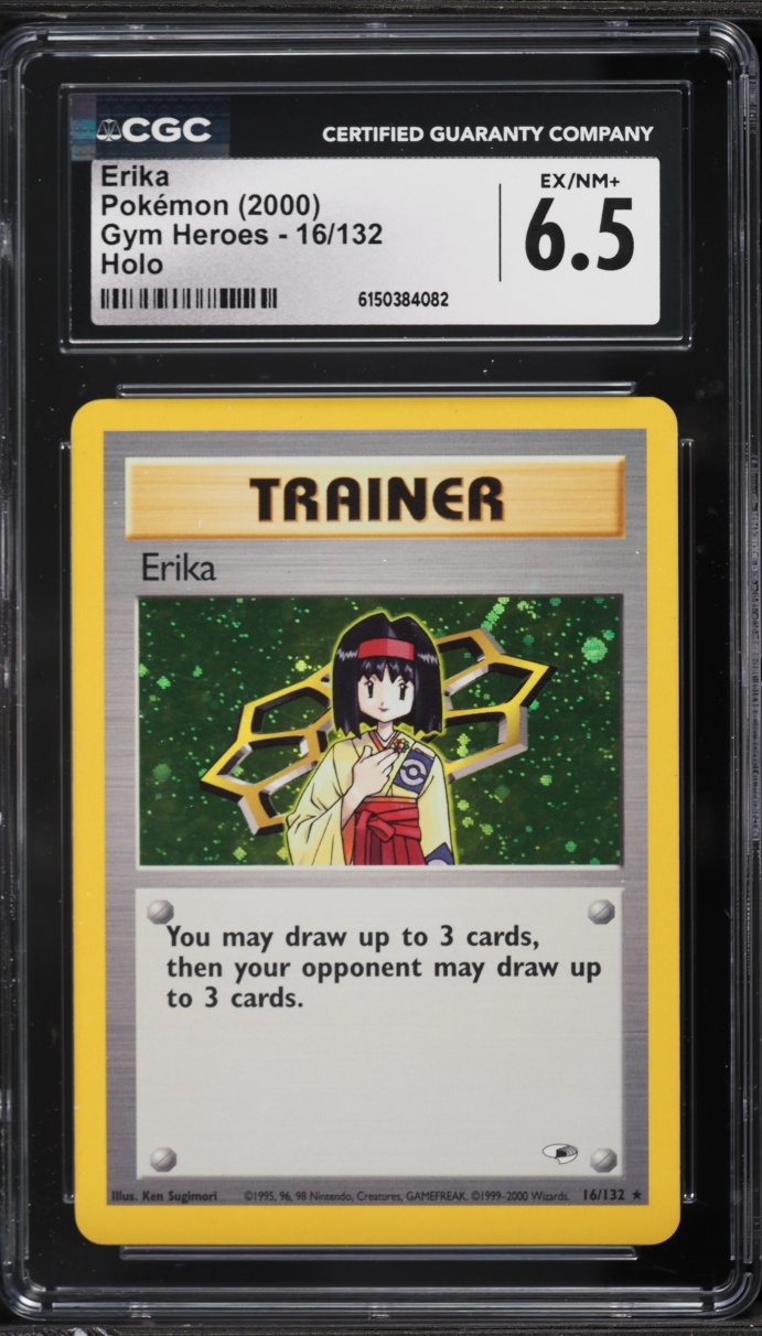 2000 Pokemon Gym Heroes Holo Erika #16 CGC 6.5 EXMT+