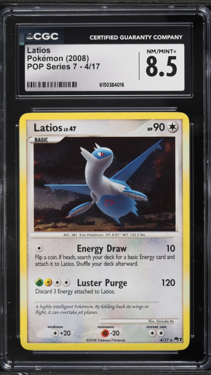 2008 Pokemon POP Series 7 Holo Latios #4 CGC 8.5 NM-MT+